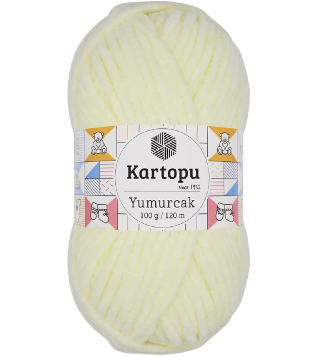 חוט קטיפה לסריגה Kartopu Yumurcak – צבע צהוב בהיר