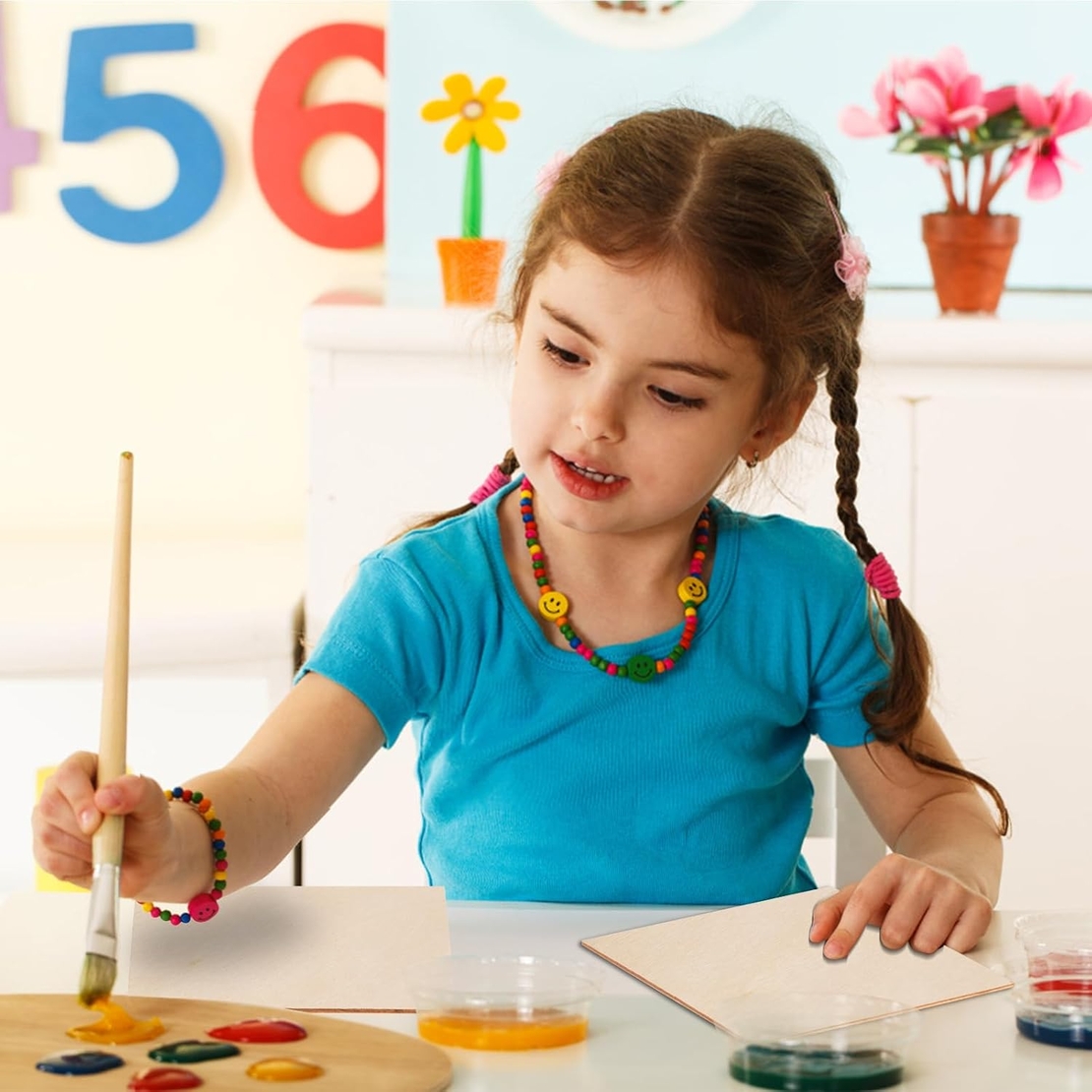 שלטי עץ מרובעים מעץ טבעי ליצירה – גדלים לבחירה: | עובי 6 מ