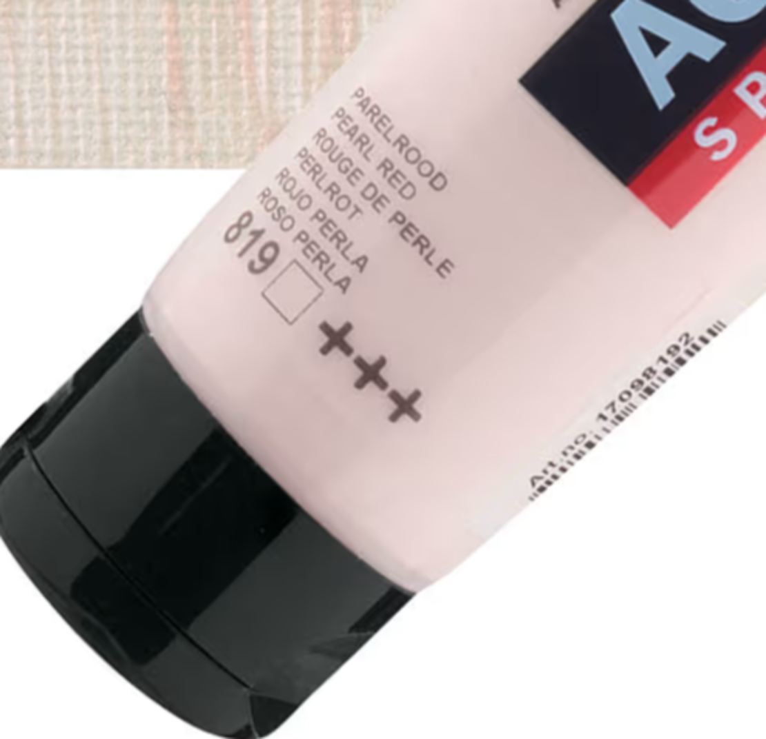 צבע אקריליק אמסטרדם מסדרת Specialties – גוון פנינה אדום (Pearl Red 819)