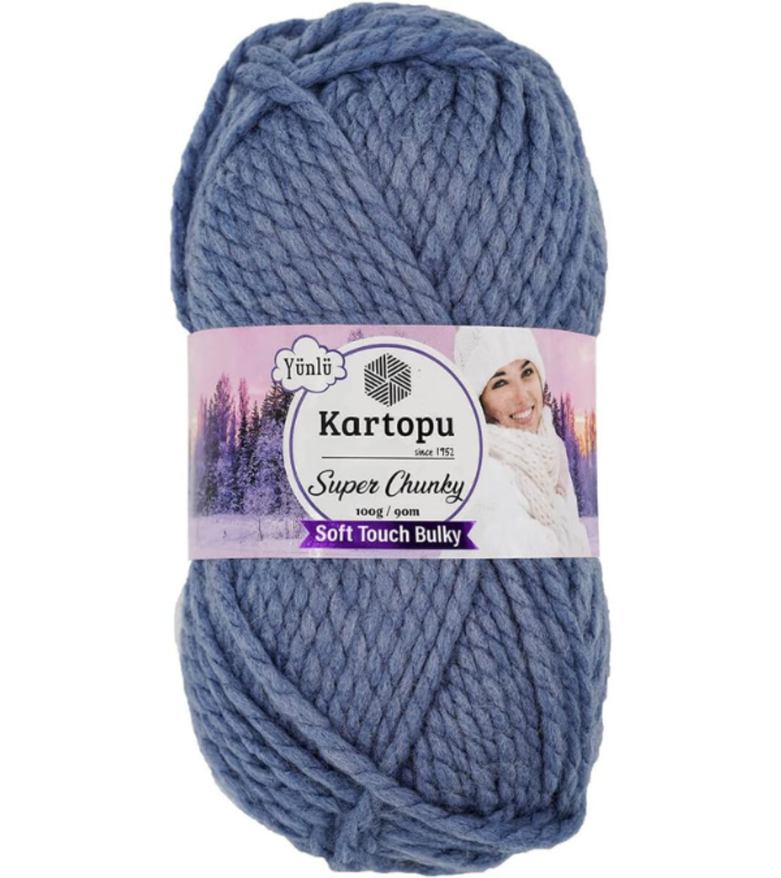 חוט צמר עבה לסריגה Kartopu Super – כחול