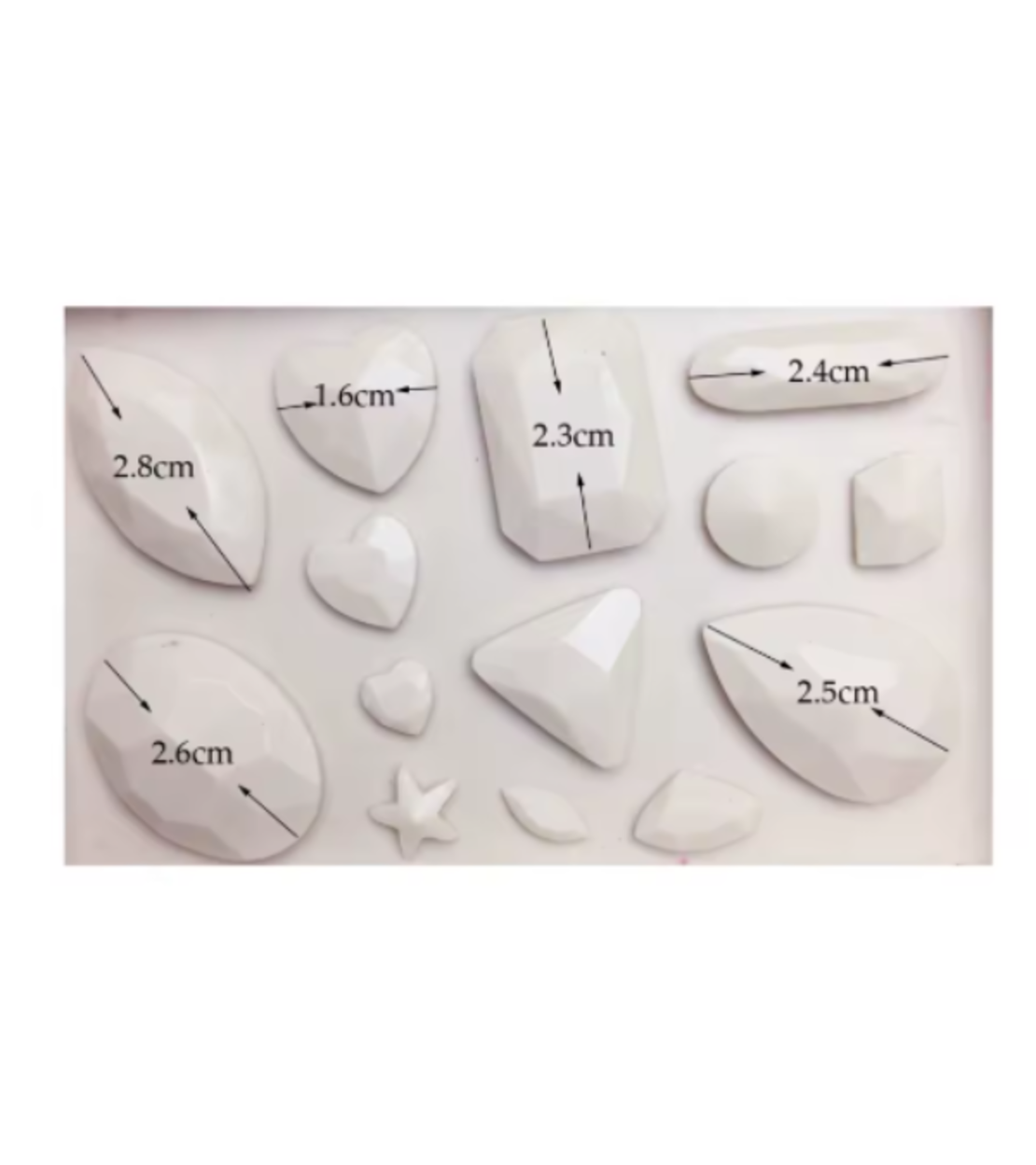 תבנית סיליקון אבני חן faceted – ליציקה