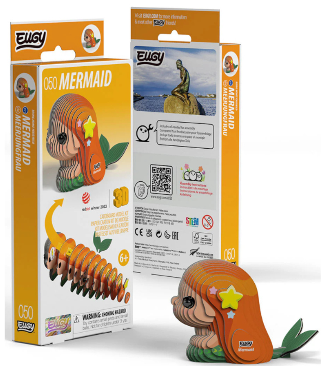 ערכת הרכבה תלת־ממדית בת ים EUGY – Mermaid פאזל 3D מקרטון