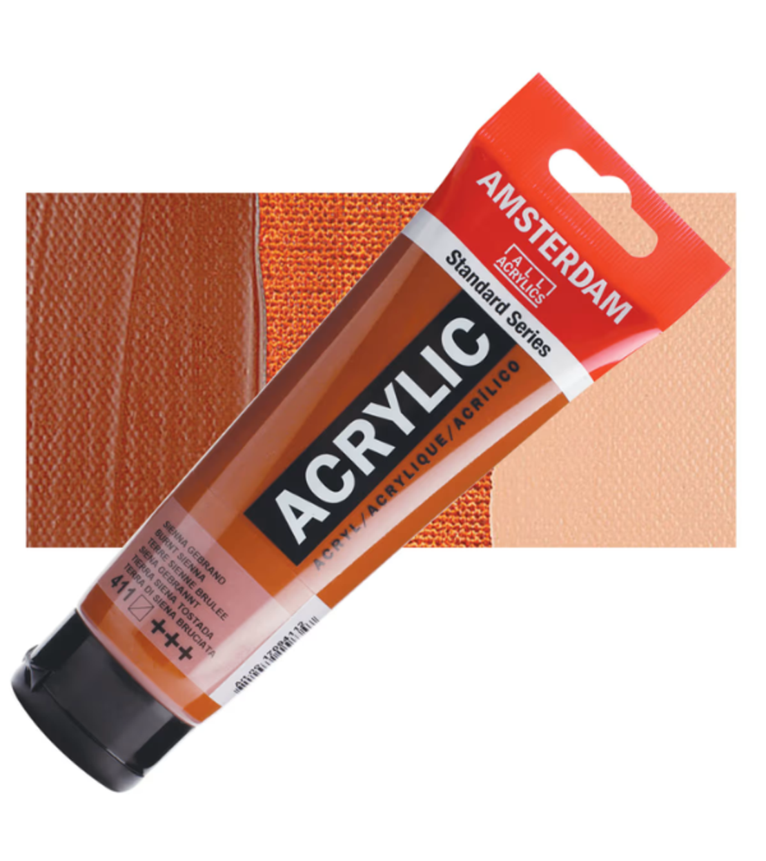 צבע אקרילי אמסטרדם סטנדרט – Burnt Sienna (חום שיינה), שפופרת 120 מ״ל