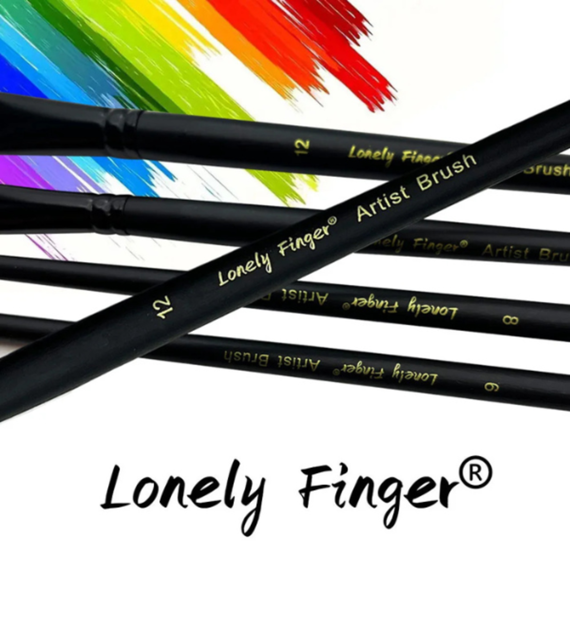 מברשת ציור שטוחה Lonely Finger® – גדלים לבחירה