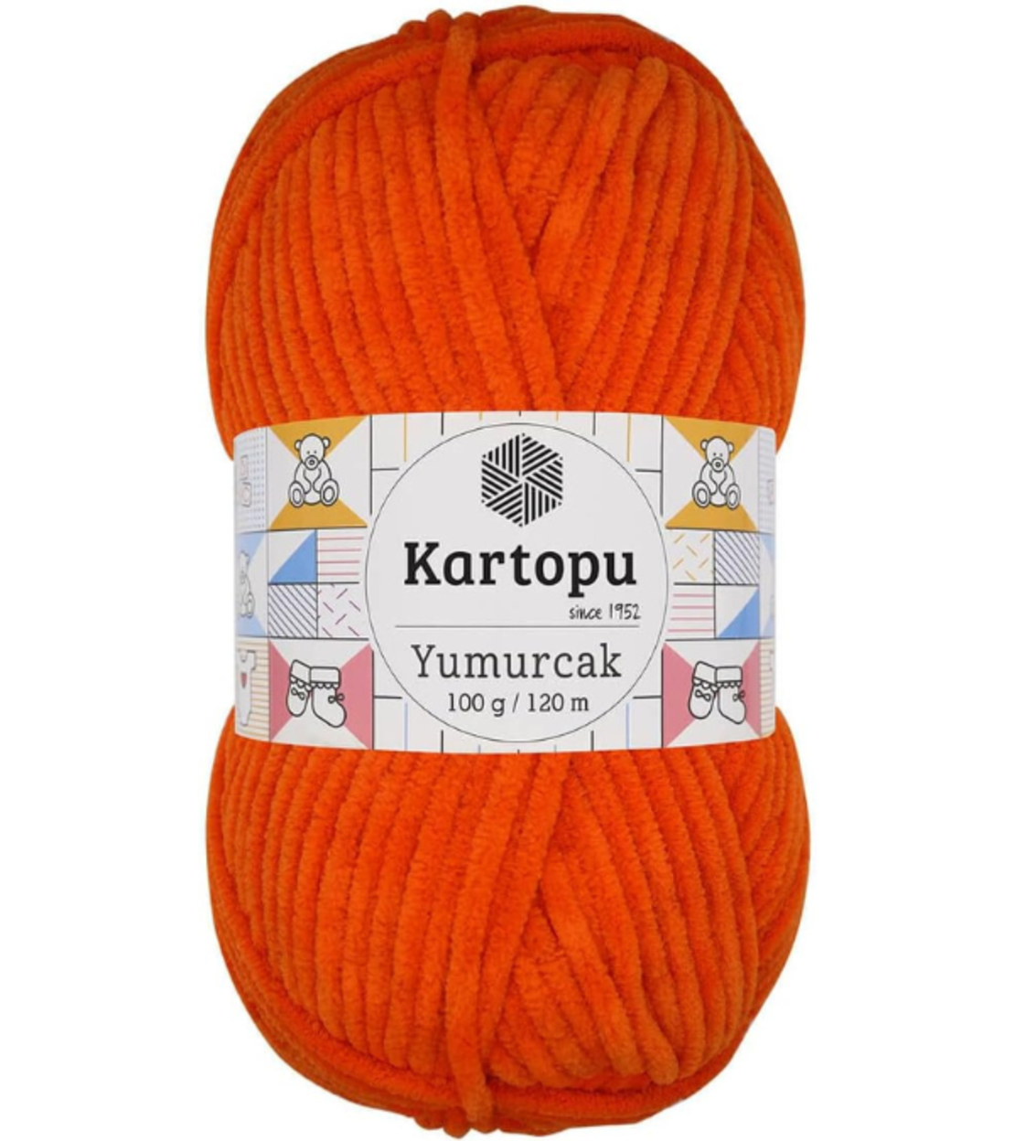 חוט קטיפה לסריגה Kartopu Yumurcak – צבע כתום