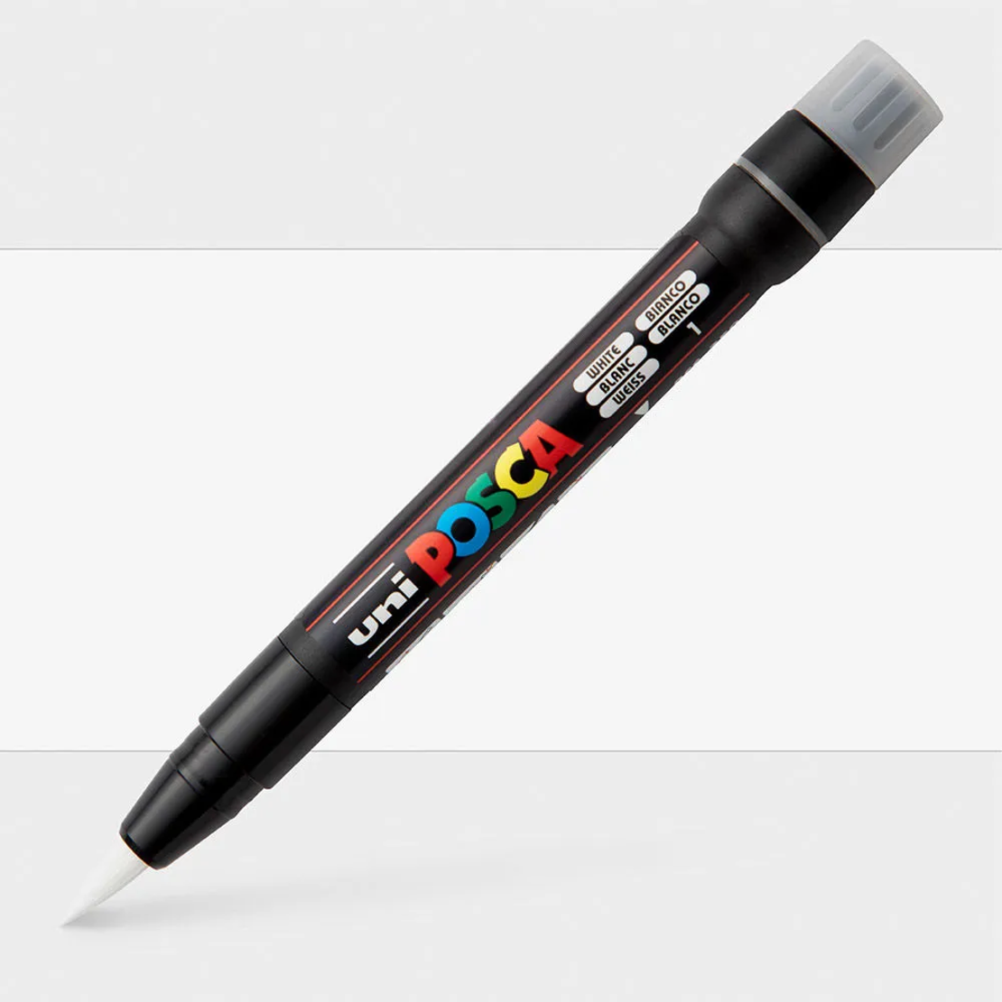 POSCA-F350 - טוש ראש מכחול אקרילי -לבן