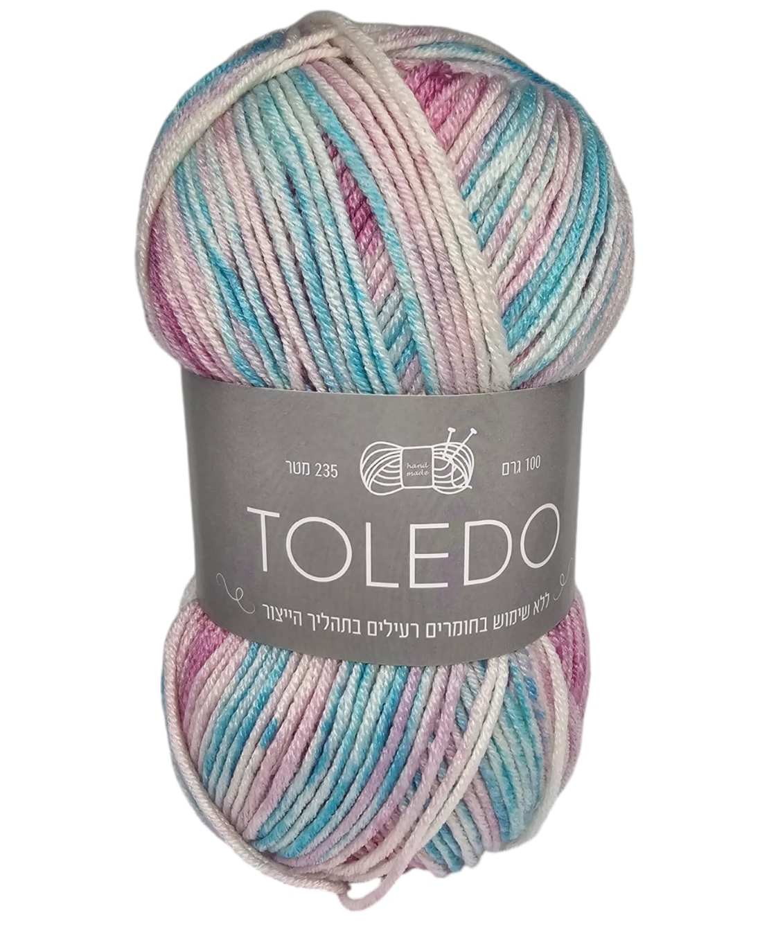 חוט טולדו TOLEDO ורוד-טורקיז 100גרם
