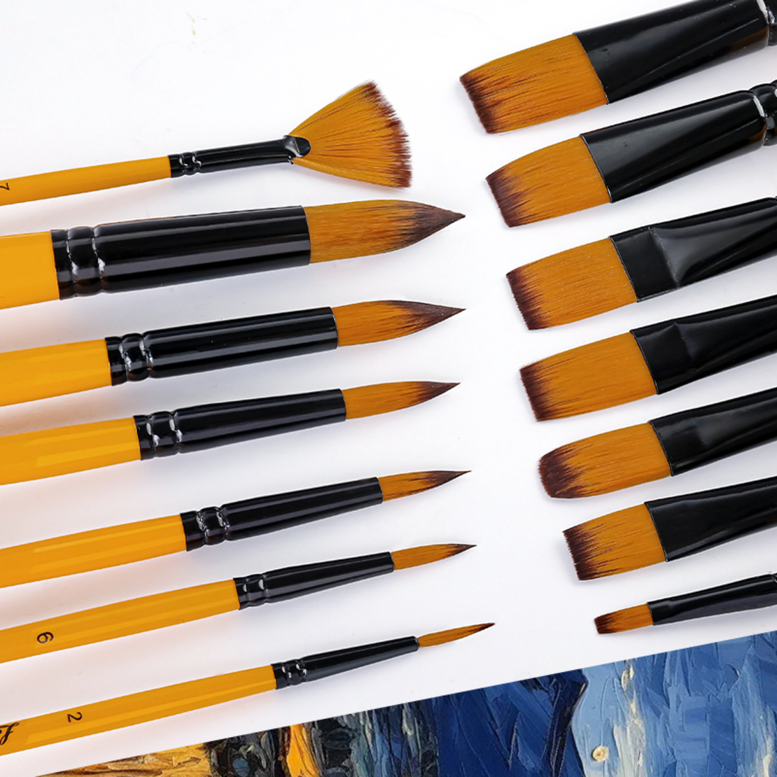 סט 4 מכחולים מקצועיים לציור עגולים – Loseilitin Artist Round Brush Set