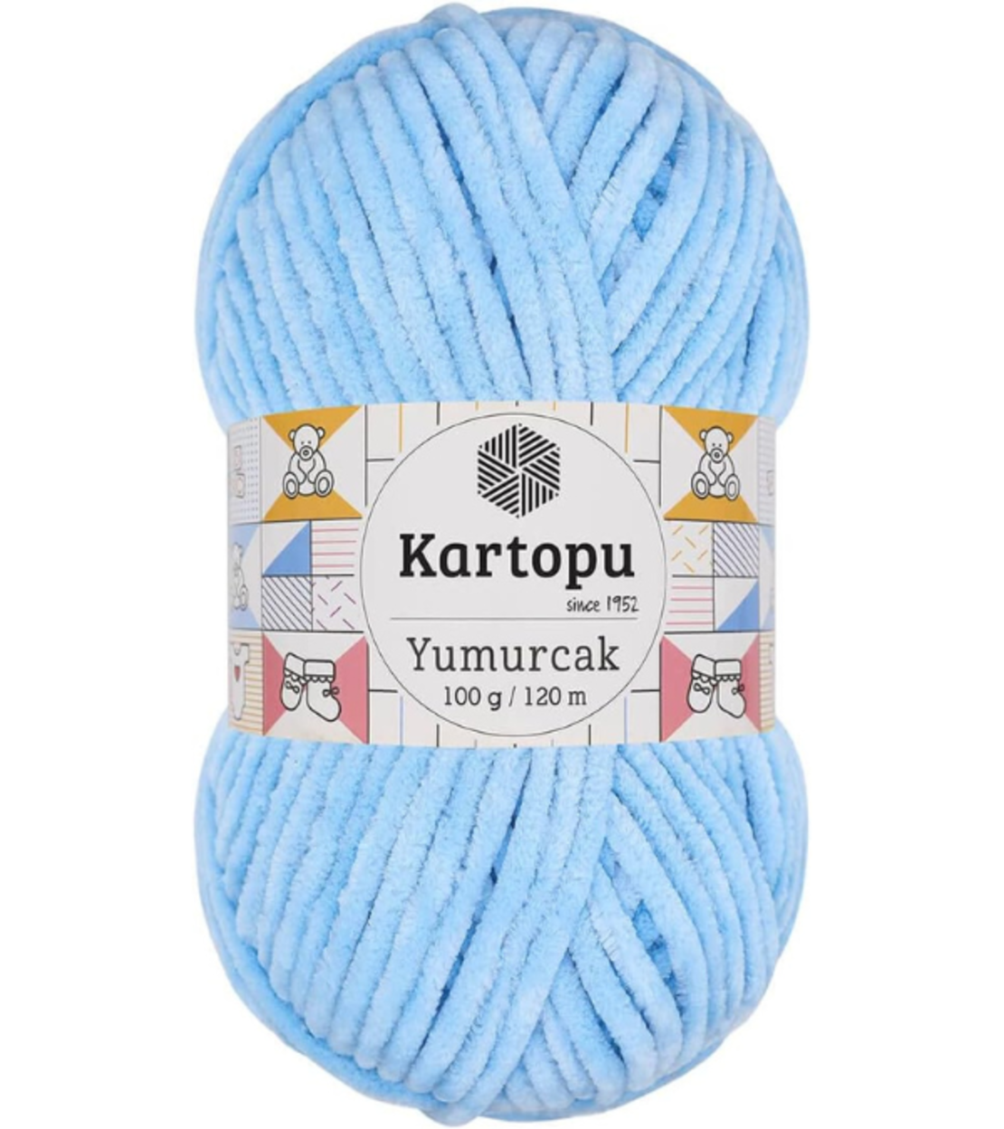 חוט קטיפה לסריגה Kartopu Yumurcak – צבע תכלת