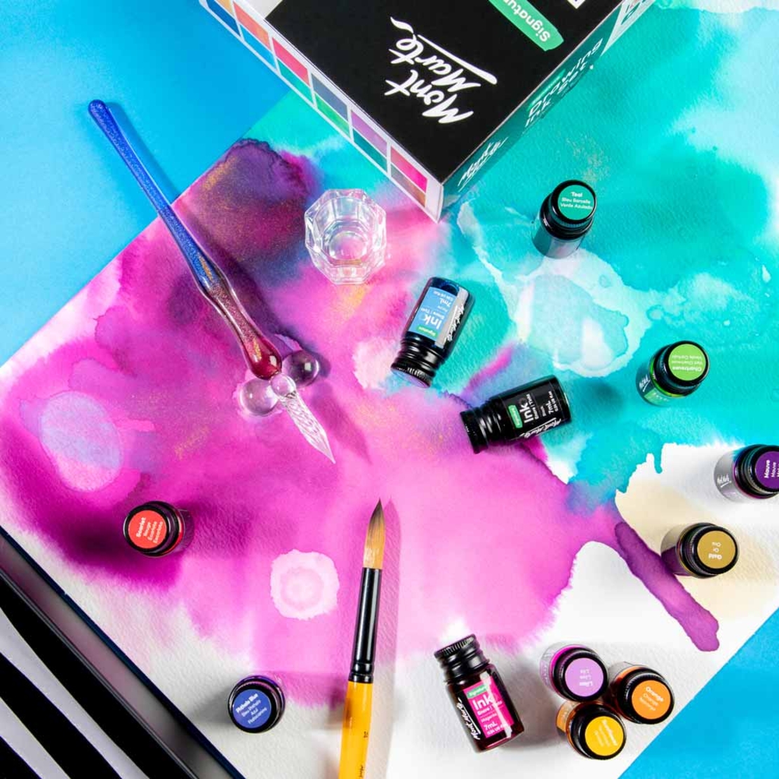 סט דיו לציור 16 חלקים Mont Marte Drawing Ink Set – Signature