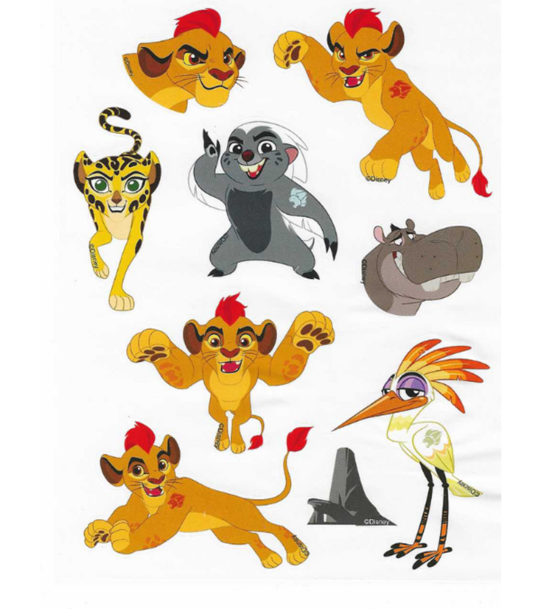 מארז 10 דפי מדבקות – משמר האריות (Disney's The Lion Guard)