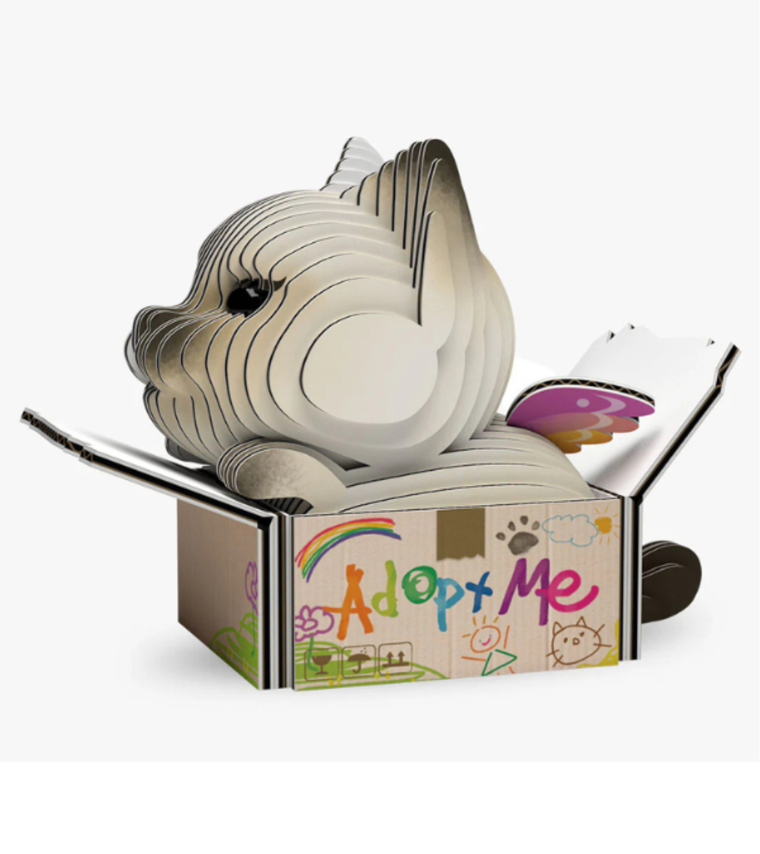 ערכת הרכבה תלת־ממדית חתול EUGY – Cat Mocha פאזל 3D מקרטון