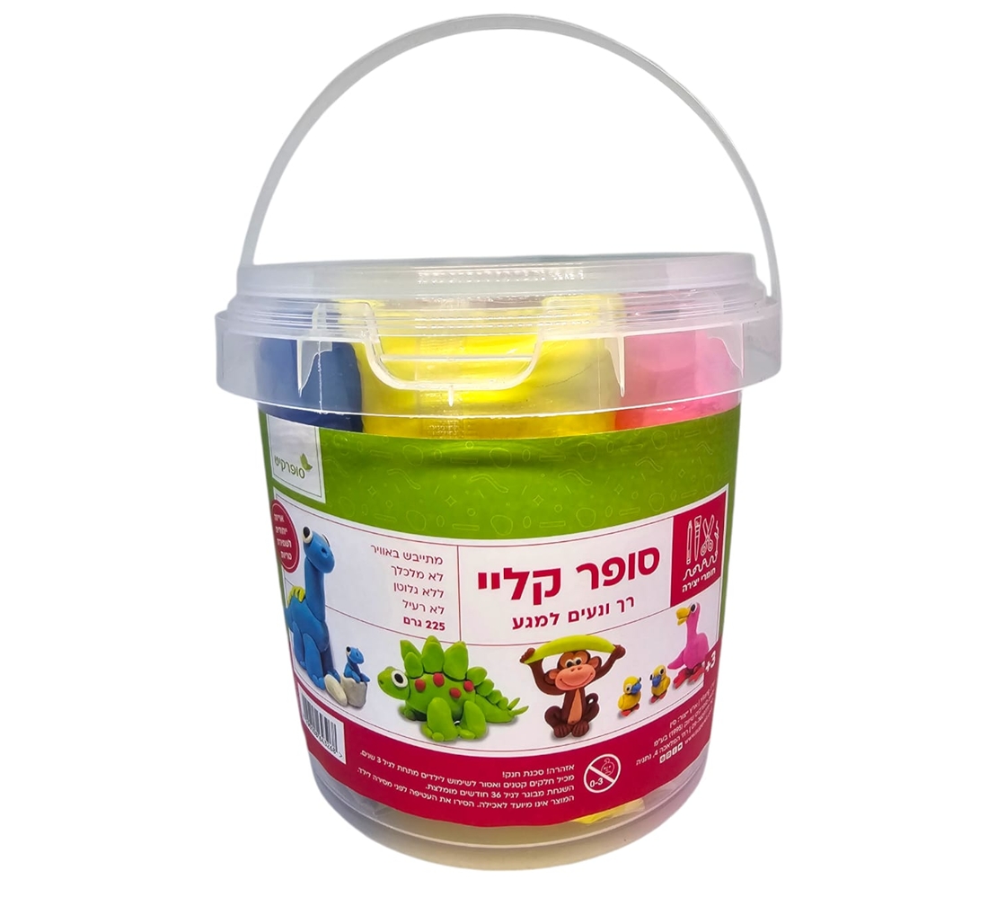 חימר מתייבש באוויר- סופר קליי חימר קל מתייבש באוויר