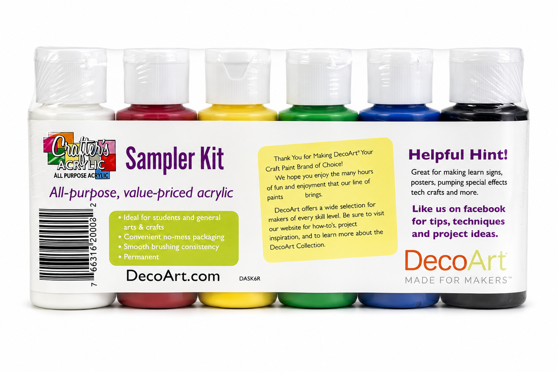 סט צבעי אקריליק – DecoArt Crafter's Acrylic Sampler Kit
