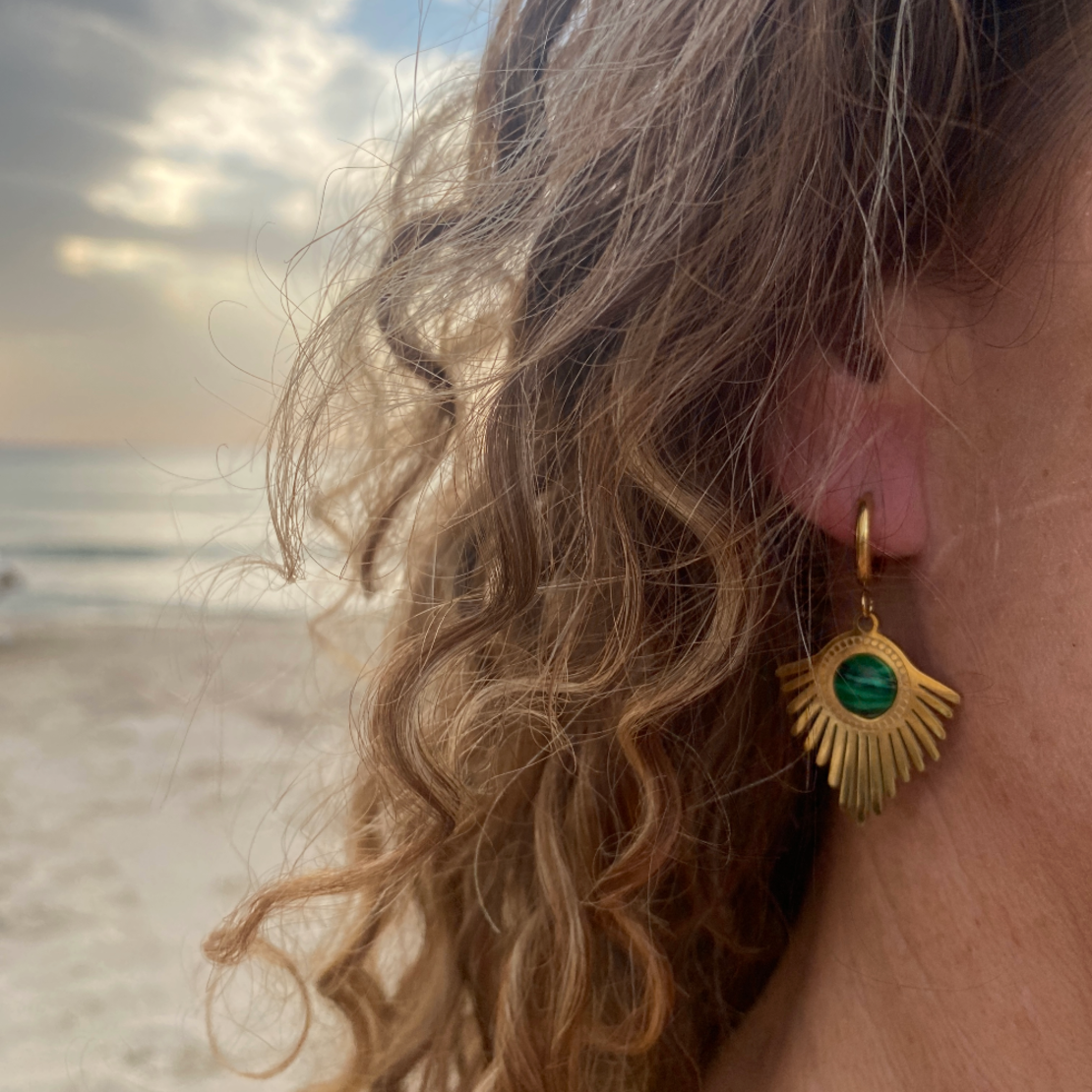 Hoop earrings with a pendant