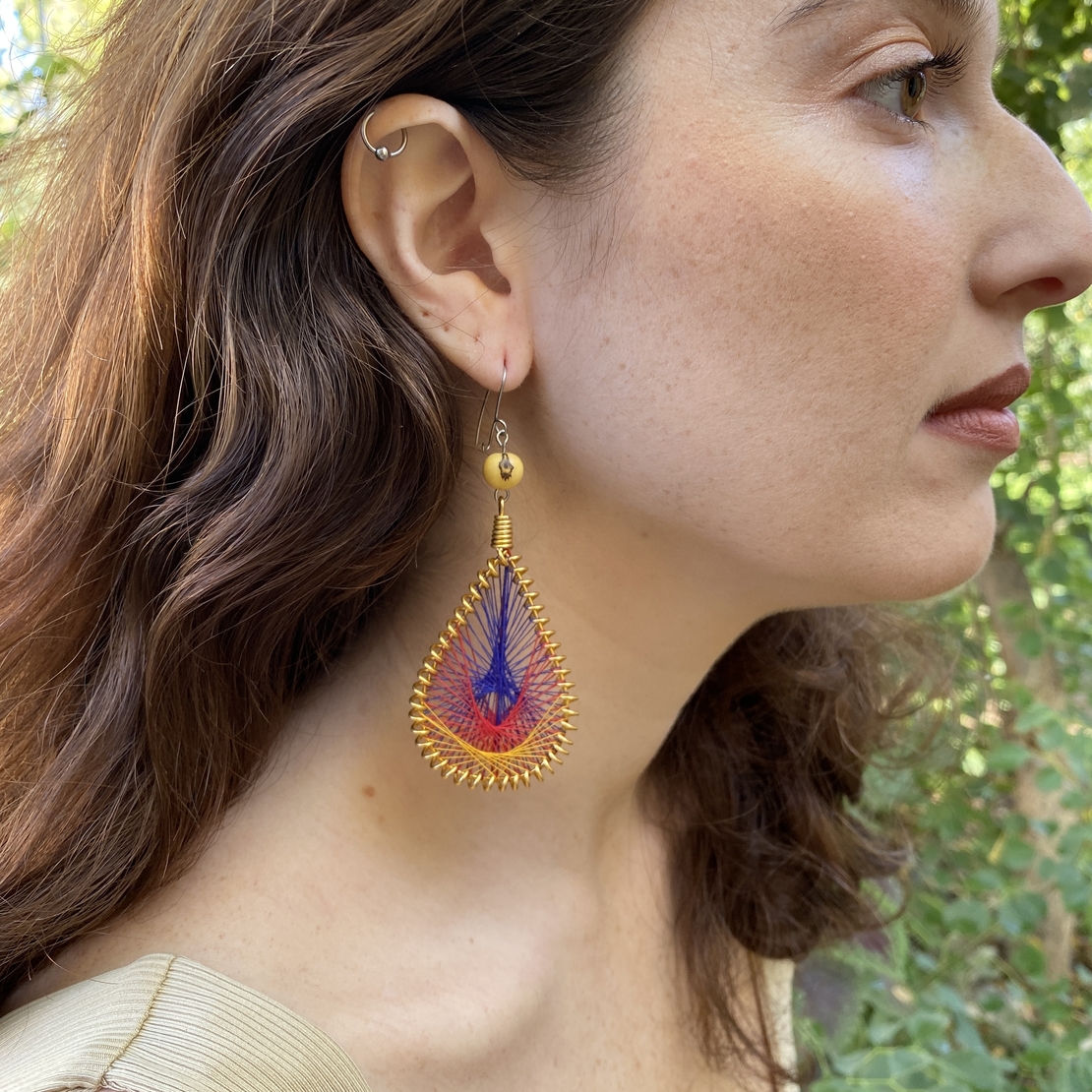 Colorful drop earrings - columbia