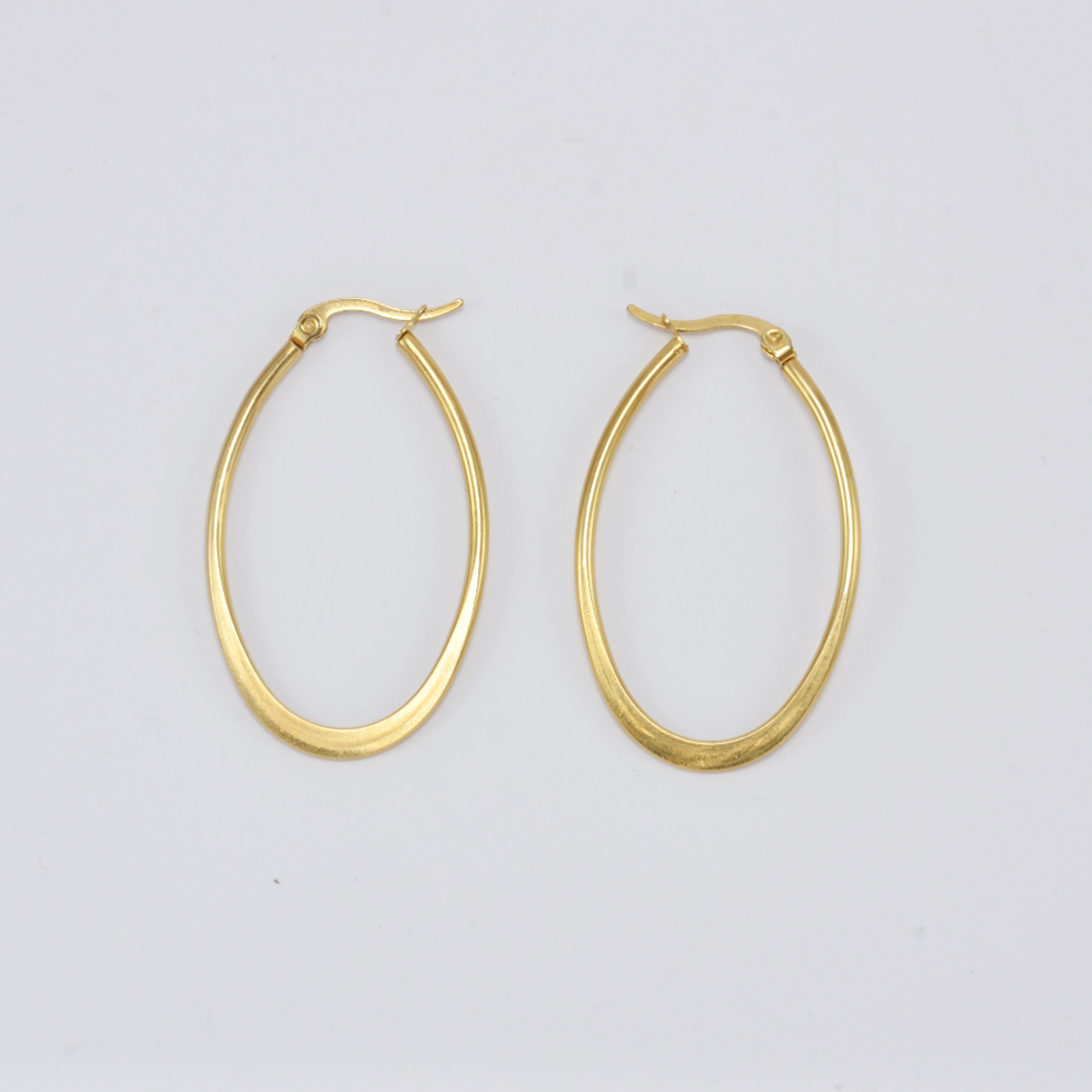 Elliptical hoop earrings