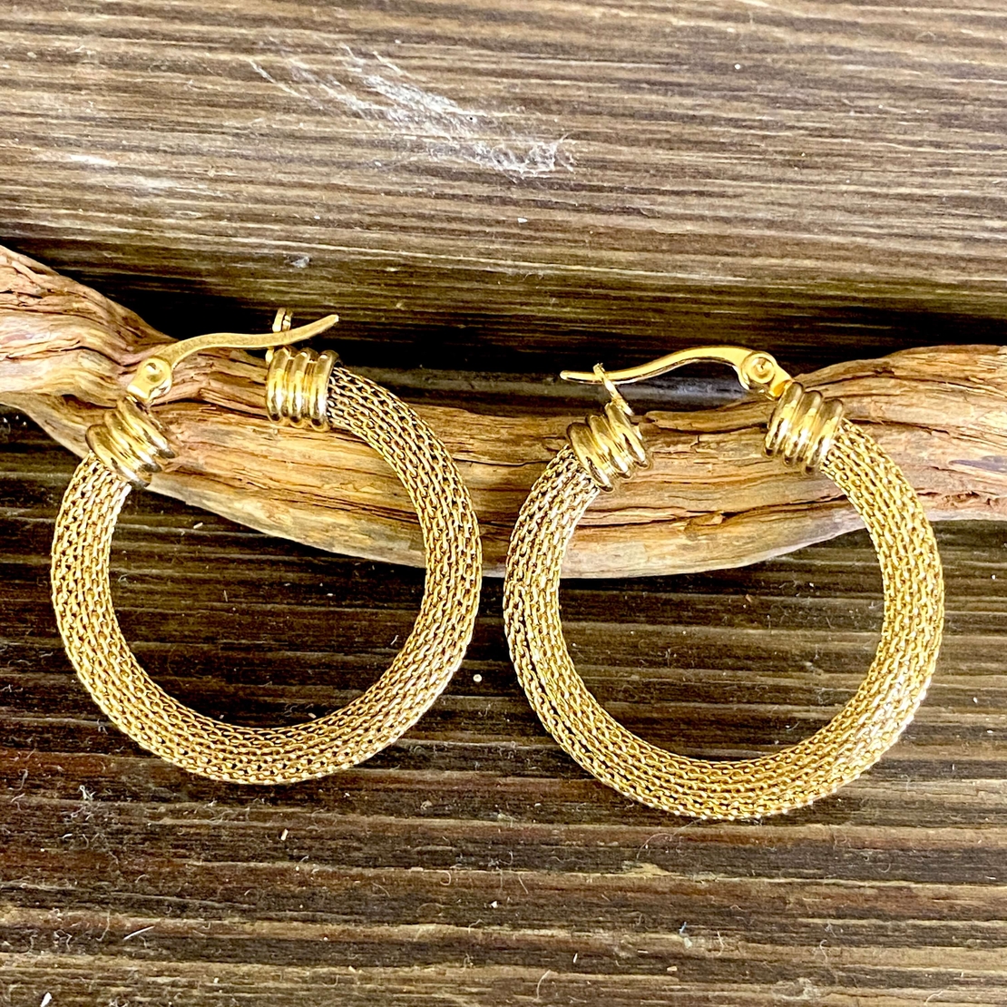 Designed hoop earrings