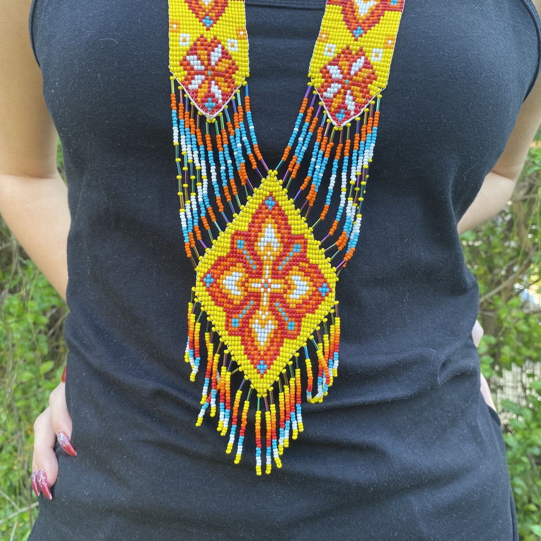 Mexican shamanic necklace - the desert