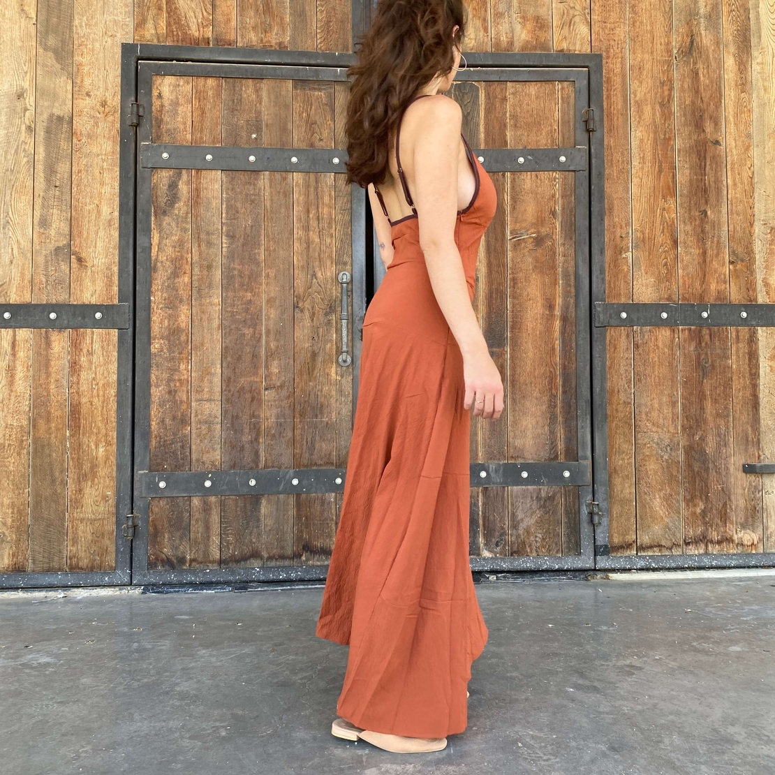 Maxi dress with buttons