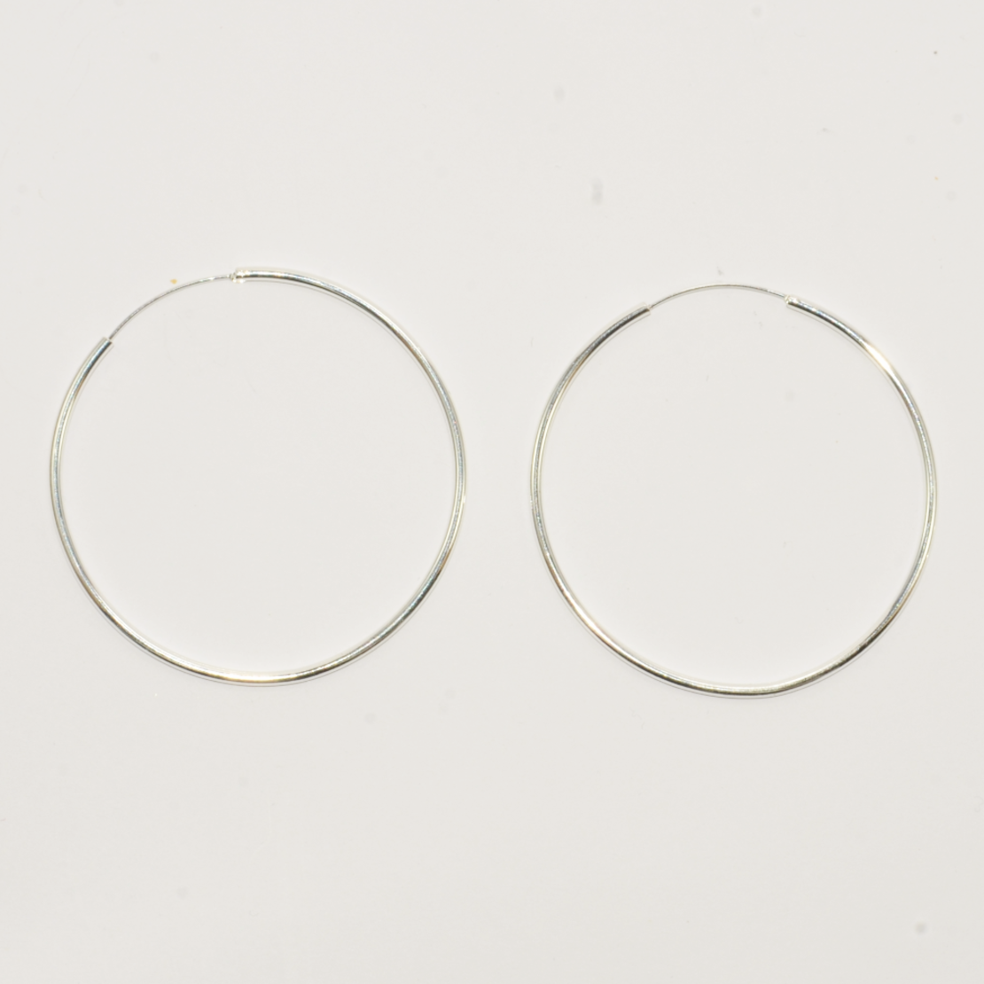 big silver hoop earrings