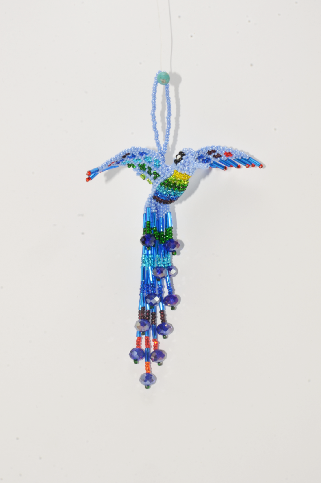 Beaded hummingbird - blue