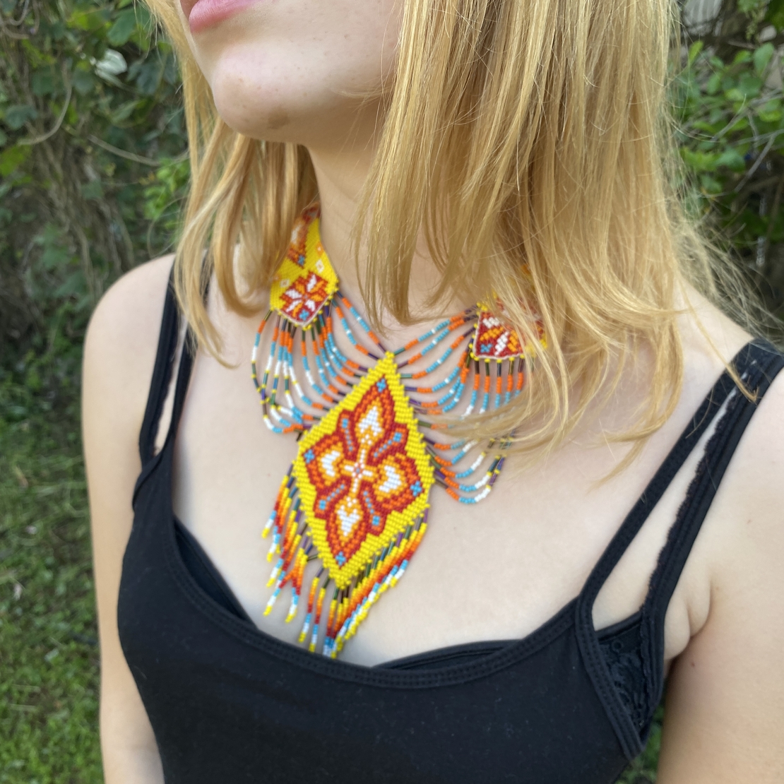 Mexican shamanic necklace - the desert