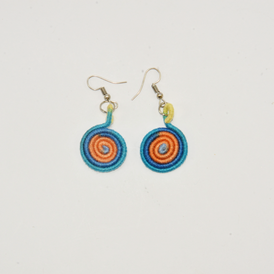 Spiral earrings - night