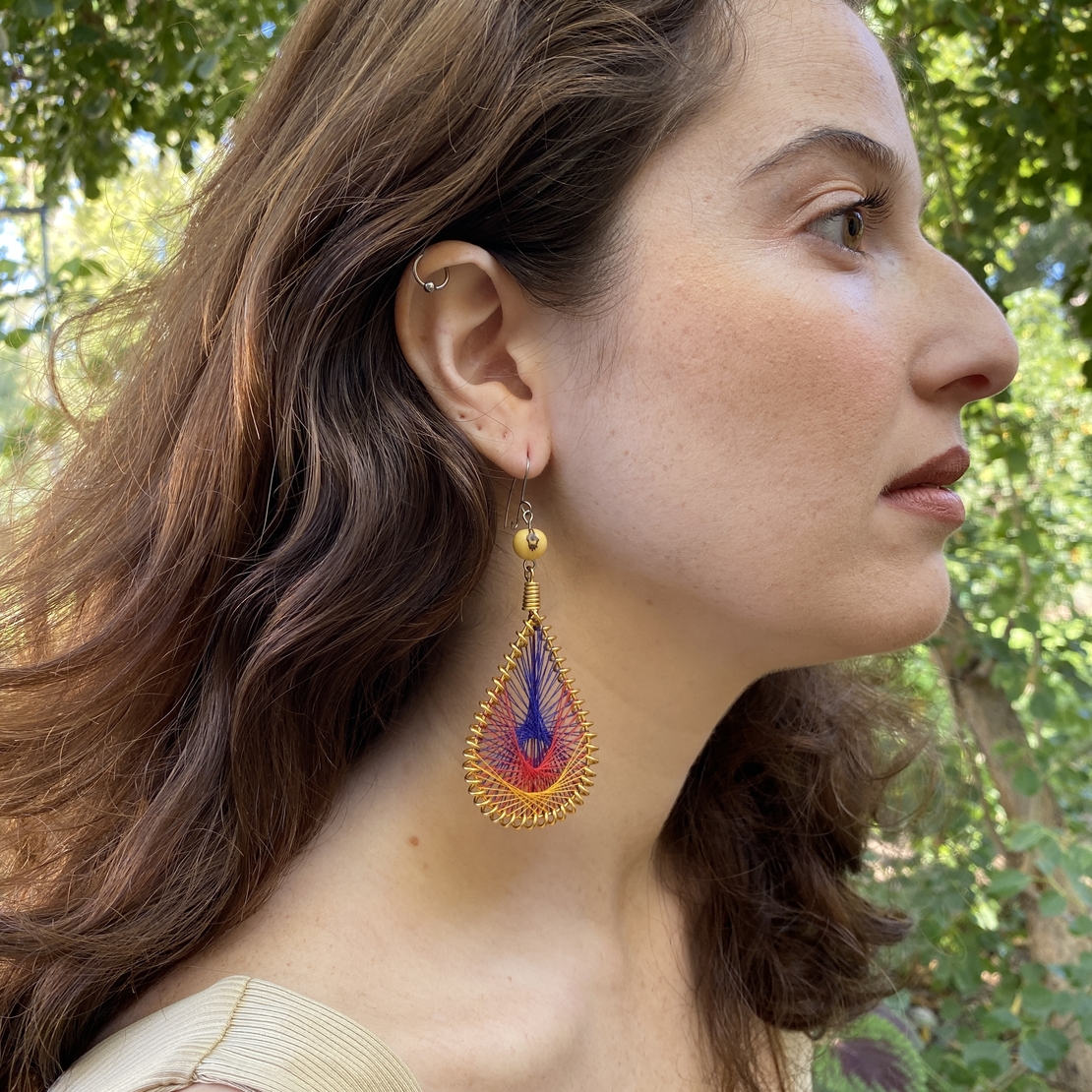 Colorful drop earrings - columbia