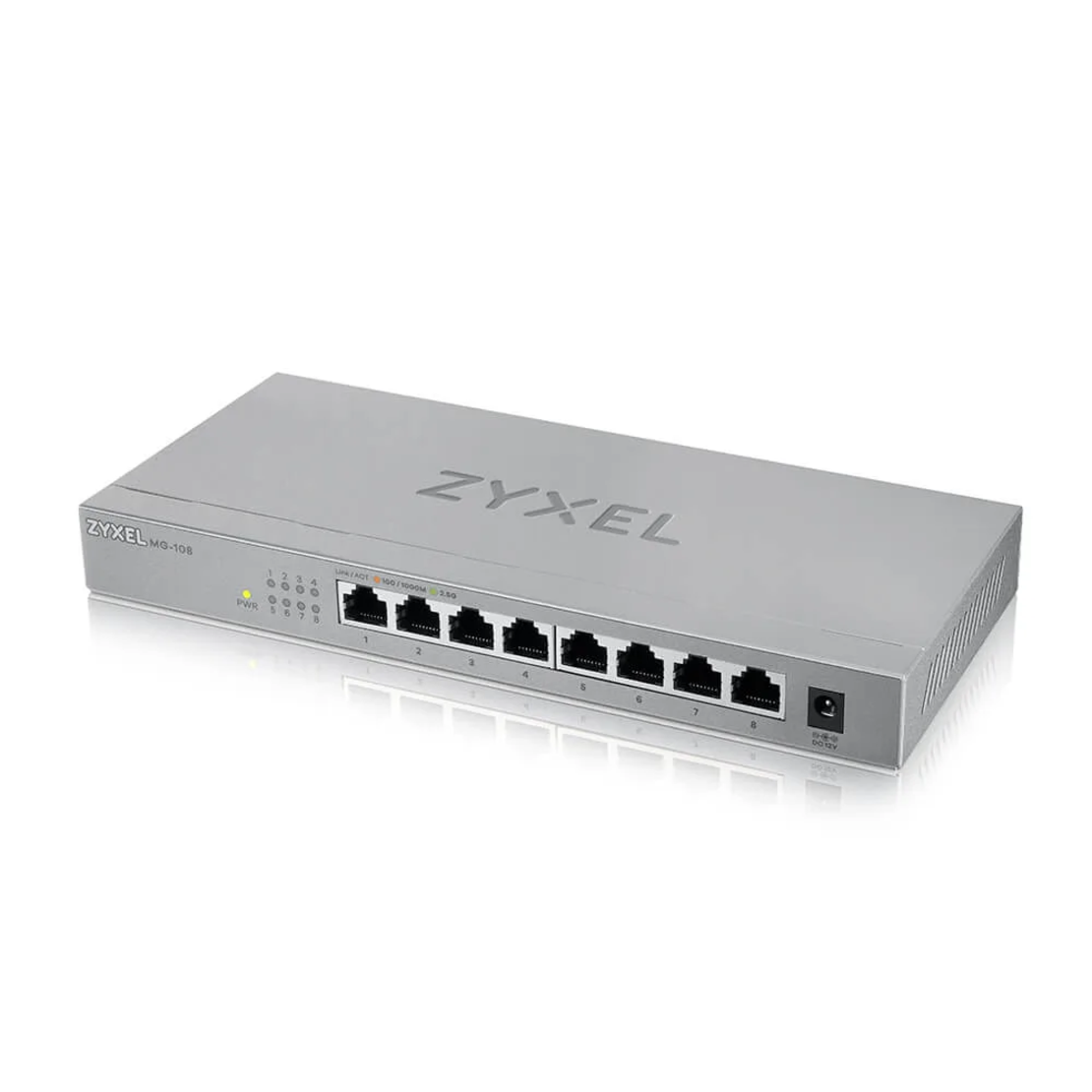 מתג מתכתי 8 פורטים 2.5G ‏‎ MG-108‎‏‏‏‏Zyxel
