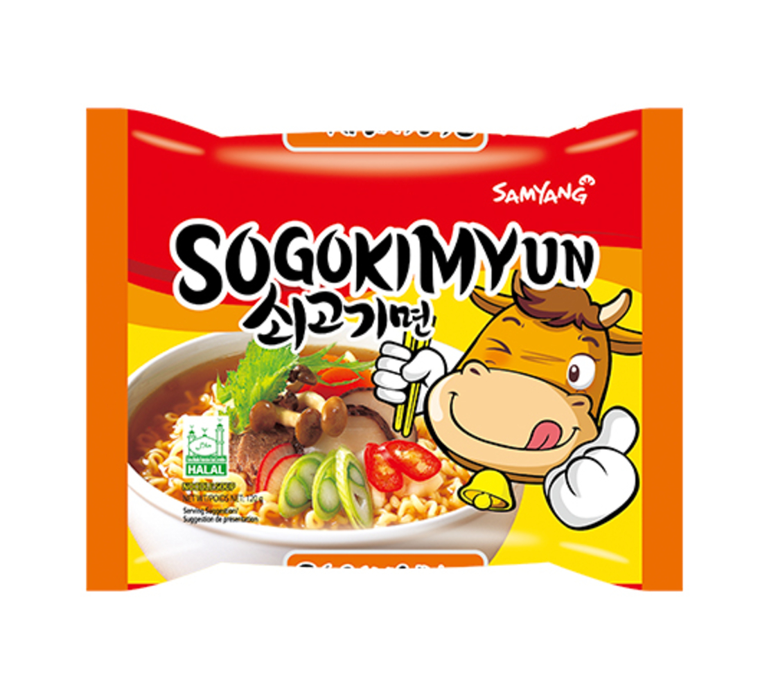 SOGOKIMYUN BEEF FLAVOR RAMEN 120GR - מרק ראמן בטעם בקר 120 גרם