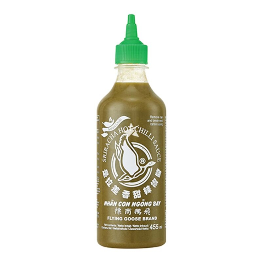 SRIRACHA HOT CHILLI SAUCE 455ML - סריראצ'ה רוטב צ'ילי ירוק חריף 455 מ