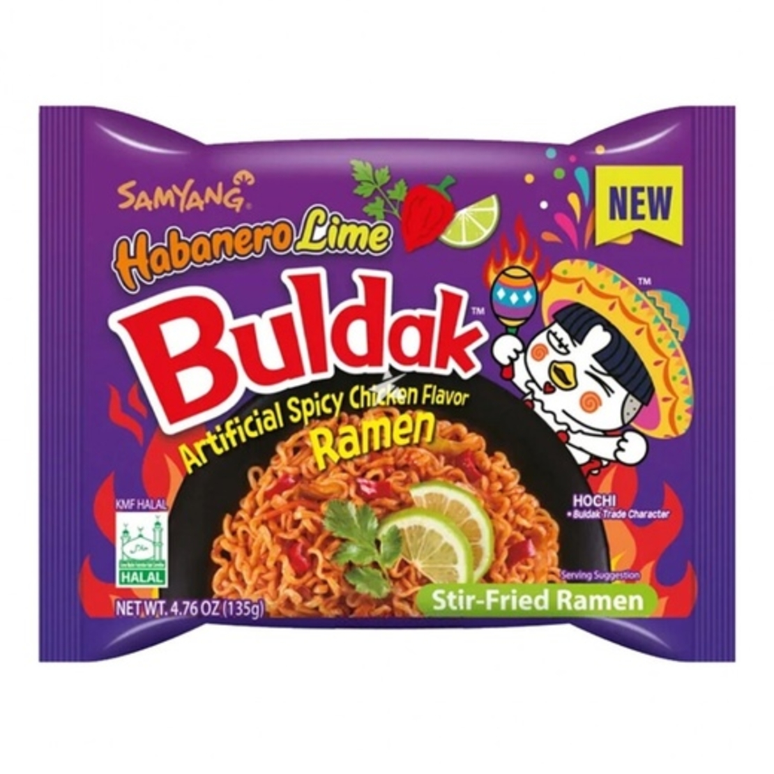 HABANERO LIME HOT CHICKEN FLAVOR RAMEN 135GR - אטריות ראמן בטעם האבאנרו ליים 135 גרם