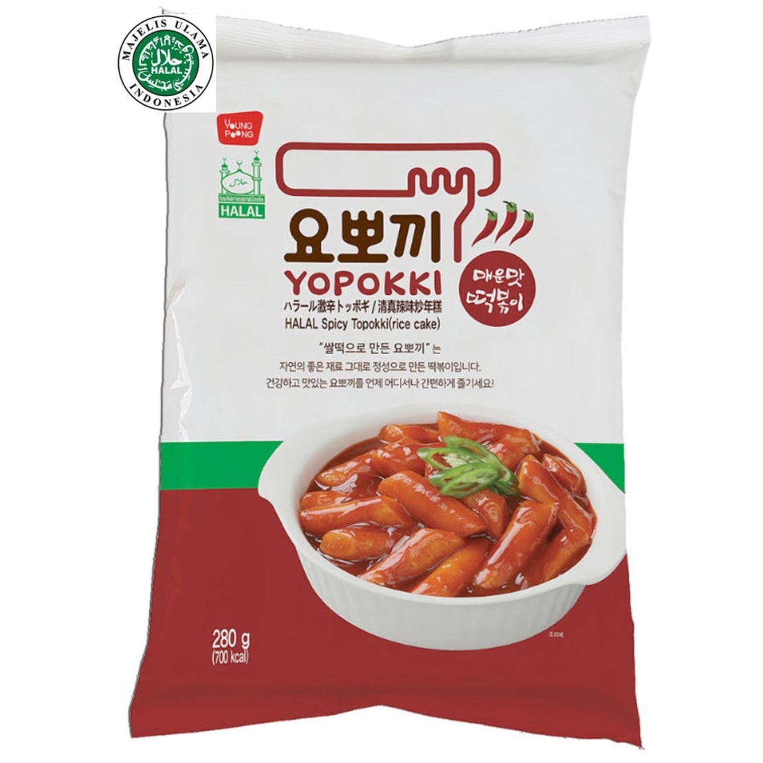HALAL SPICY TOPOKKI 280GR - ערכה להכנת אצבעות אורז בטעם חריף 280 גרם