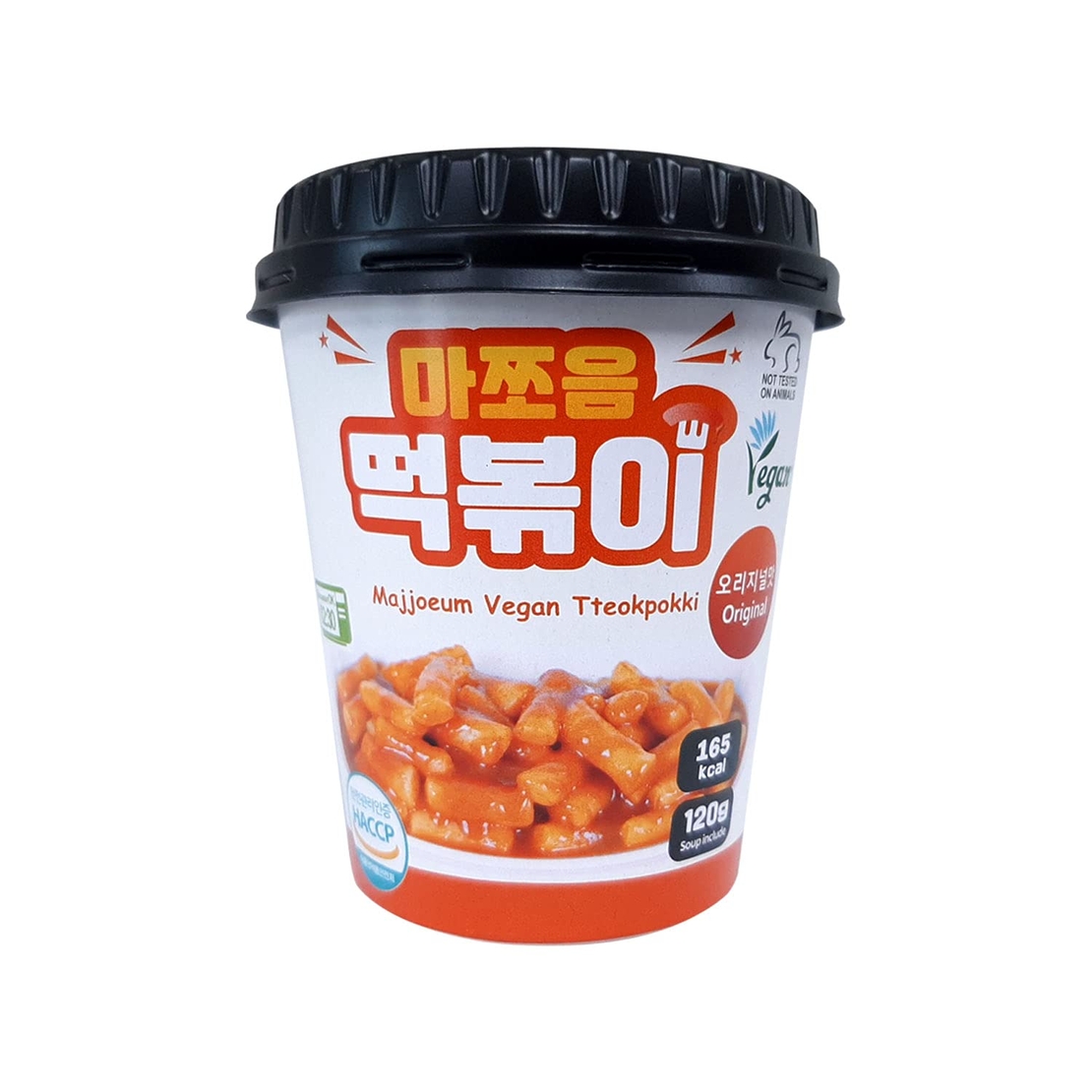 MAJJOEUM VEGAN TTEOKPOKKI ORIGINAL 120GR - בצקניות אורז להכנה מהירה בטעם מקורי 120 גרם