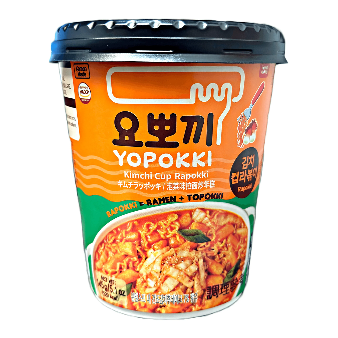KIMCHI CUP RAPOKKI 145GR - ערכה להכנת תבשיל אטריות ואצבעות אורז בטעם קימצ'י 145 גרם