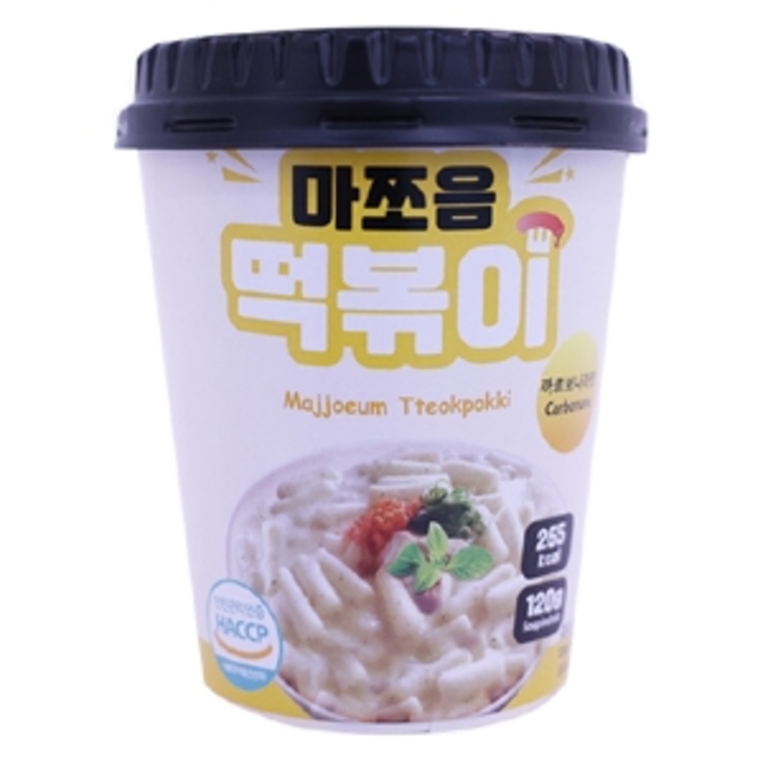 MAJJOEUM TTEOKPOKKI CARBONARA 120GR - בצקניות אורז להכנה מהירה בטעם קרבונרה