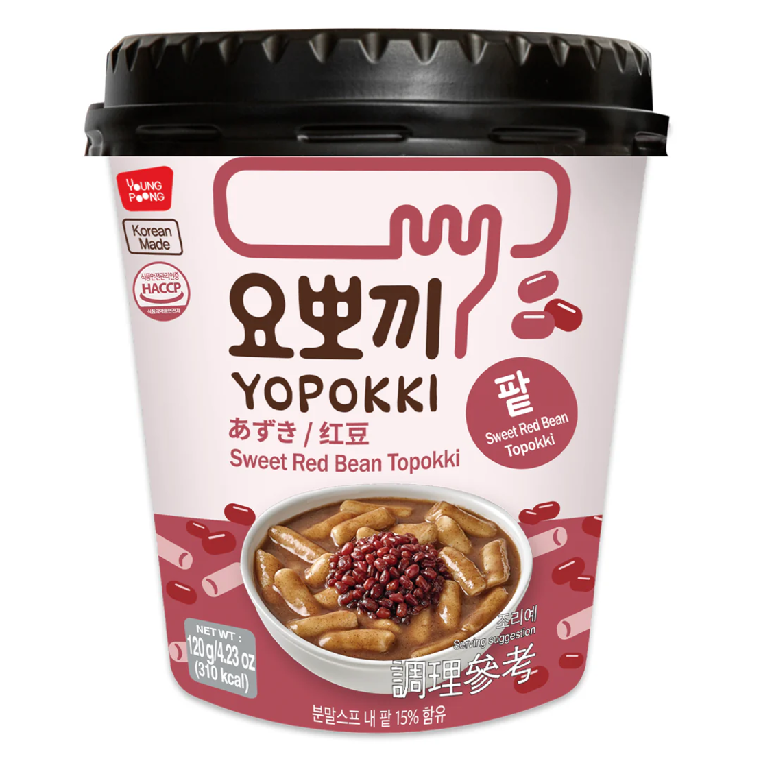 SWEET RED BEAN TOPOKKI 120GR - ערכה להכנת אצבעות אורז בטעם שעועית אדומה ממותקת 120 גרם