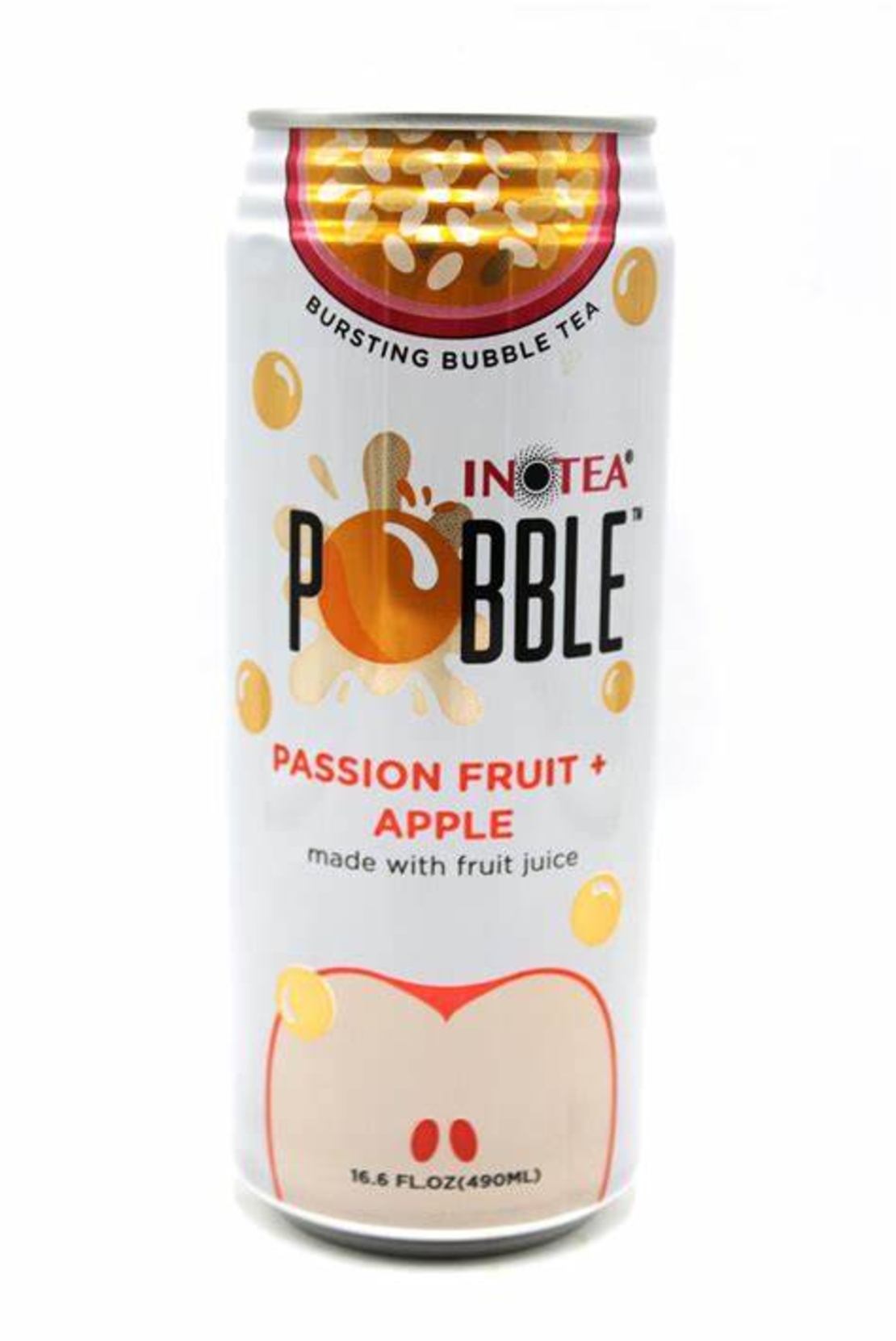 POBBLE PASSION FRUIT AND APPLE 490ML - משקה בטעם תה פסיפלורה ותפוח עם כדורי ג'ל 490 מ