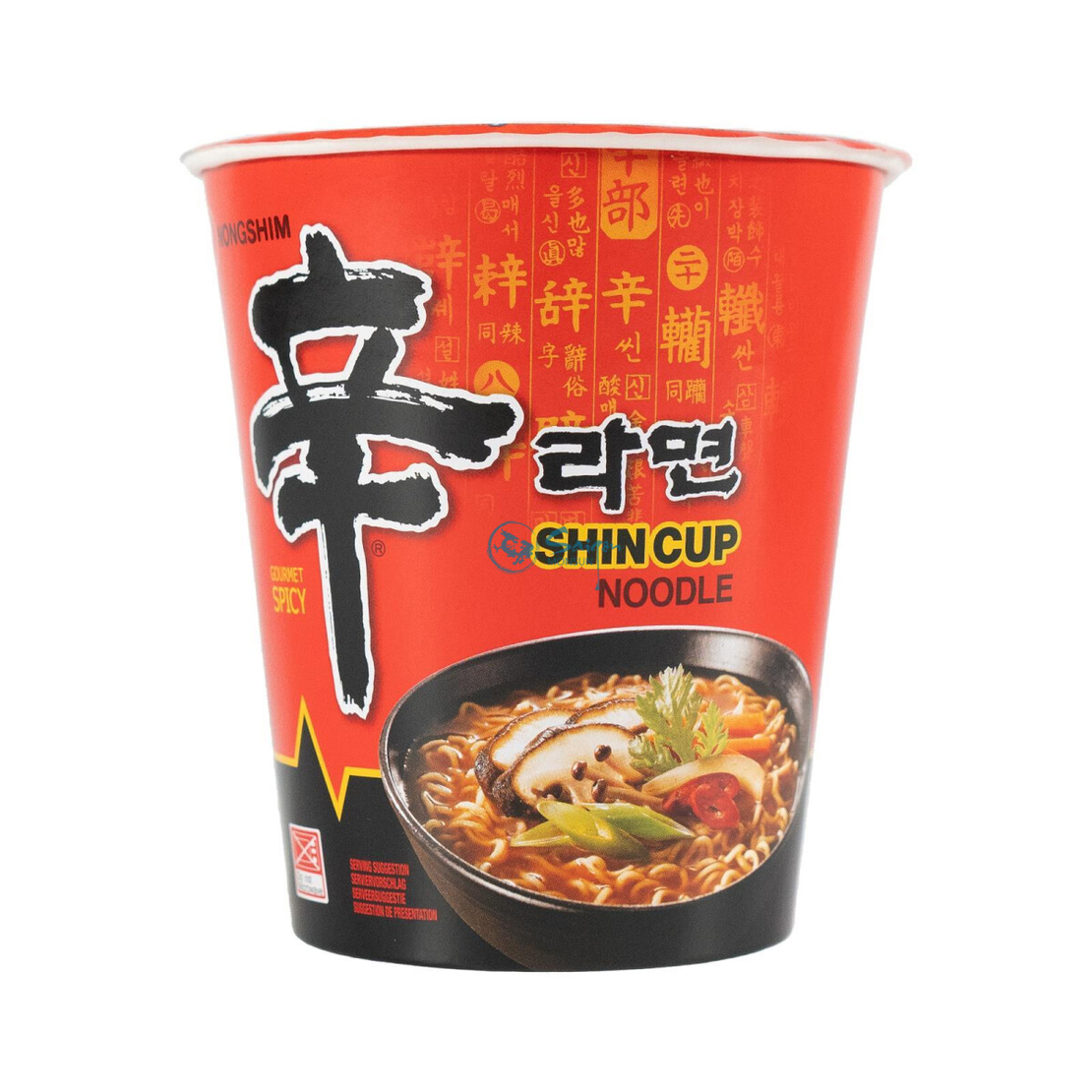 SHIN RAMYUN INSTANT NOODLE HOT AND SPICY 68GR - נודלס להכנה מהירה בטעם חריף 68 גרם