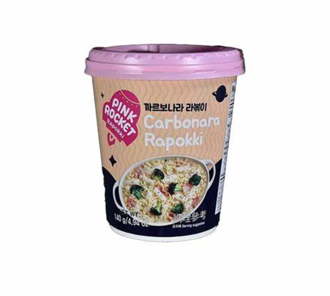 CARBONARA RAPOKKI 140GR - ערכה להכנת תבשיל אטריות ואצבעות אורז בטעם קארבונרה 140 גרם
