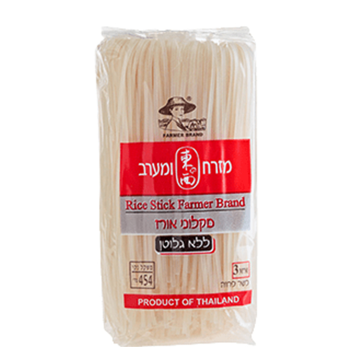 RICE STICK FARMER BRAND 5MM 454GR - מקלוני אורז 5מ