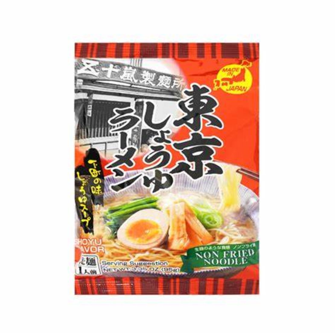 TOKYO JAPANESE RAMEN FLAVORED WITH MILD SOY SAUCE 95GR - טוקיו ראמן יפני בטעם רוטב סויה עדין 95 גרם