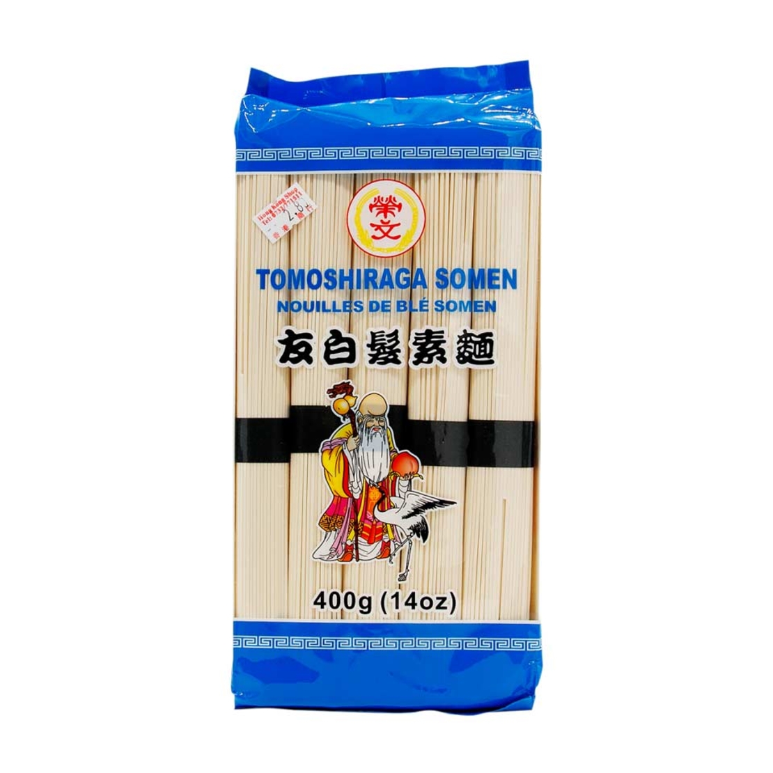 TOMOSHIRAGA SOMEN 400GR - אטריות חיטה 400 גרם