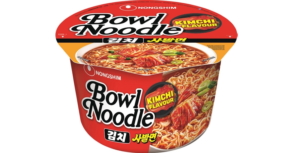 BOWL NOODLE KIMCHI FLAVOR 100GR - נודלס להכנה מהירה בטעם קימצ'י 100 גרם
