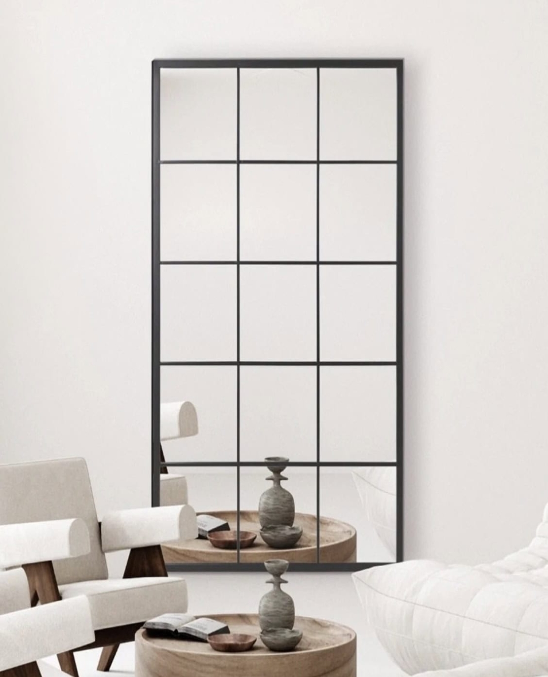 מראה מלבנית ריבועים שחור