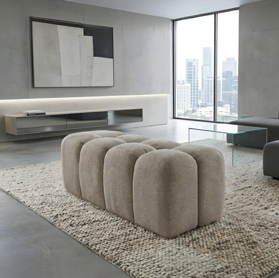 ספסל פופי בעיצוב מודרני