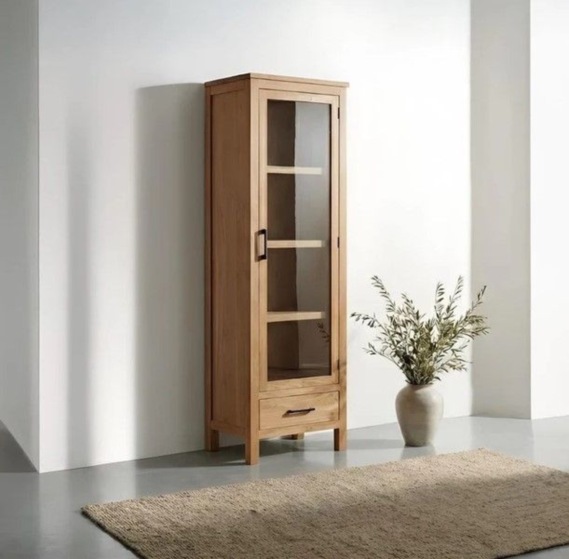 ויטרינה וינה עץ טבעי וזכוכית