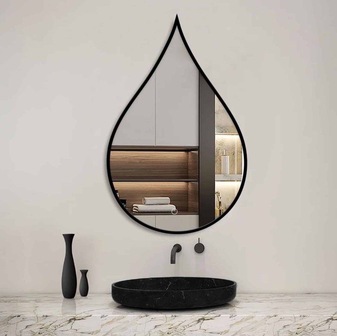 מראת טיפה בצבע שחור