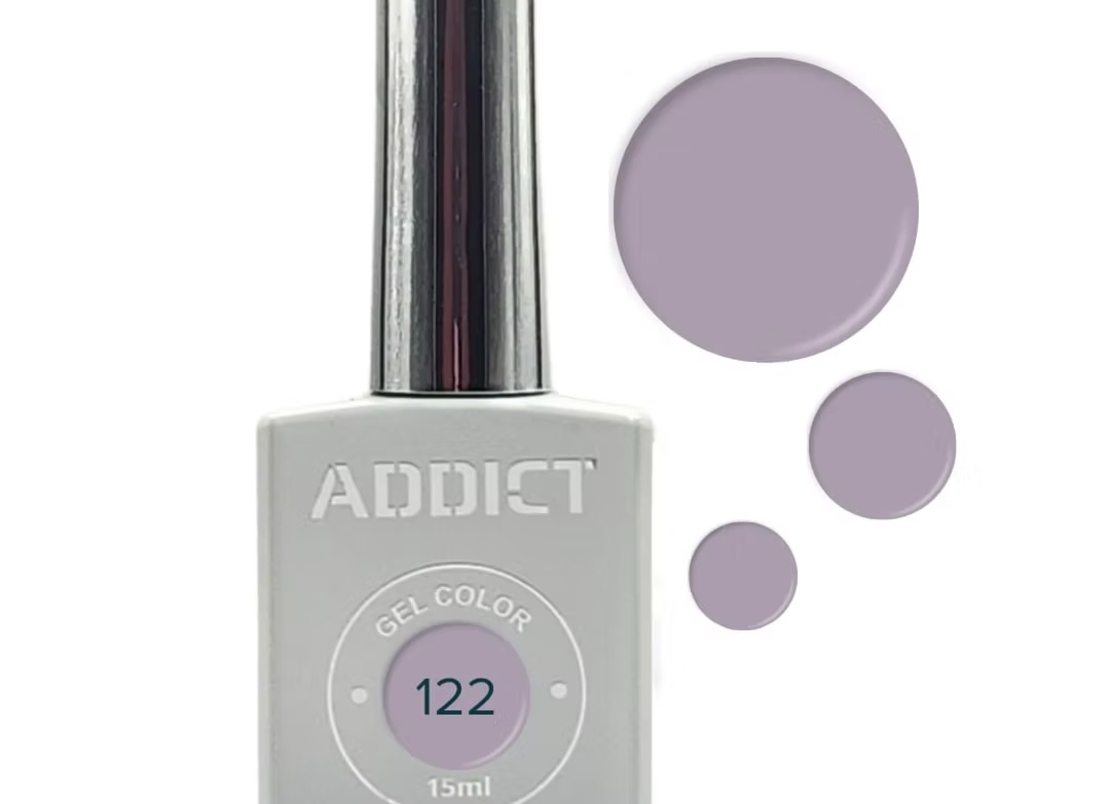 לק ג'ל אדיקט 122 - סגול לילך - ADDICT
